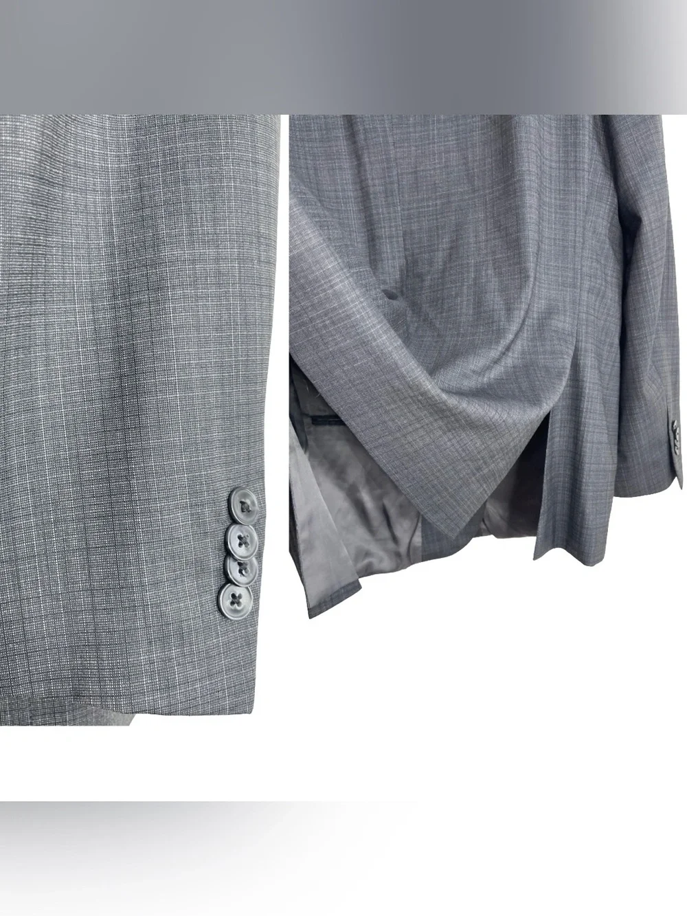 Peter Millar Men’s Gray Wool Blazer Sport Coat 2 Button Jacket Sz 48T Windowpane